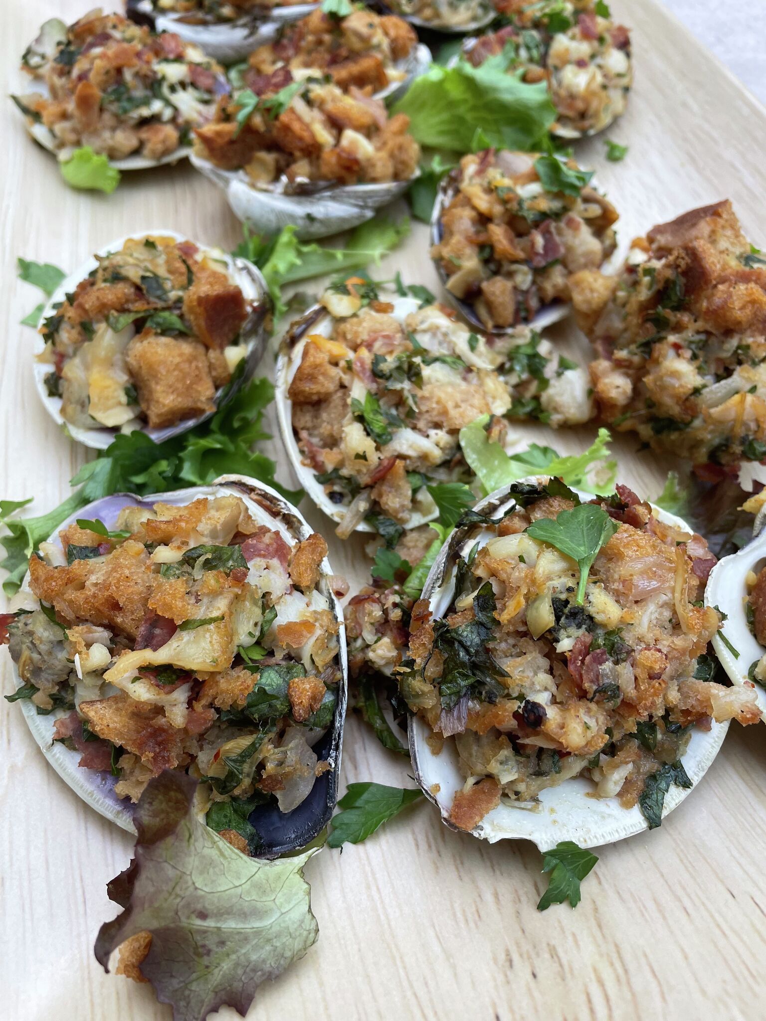 Baked Clams Oreganata - Cook At Home Mom