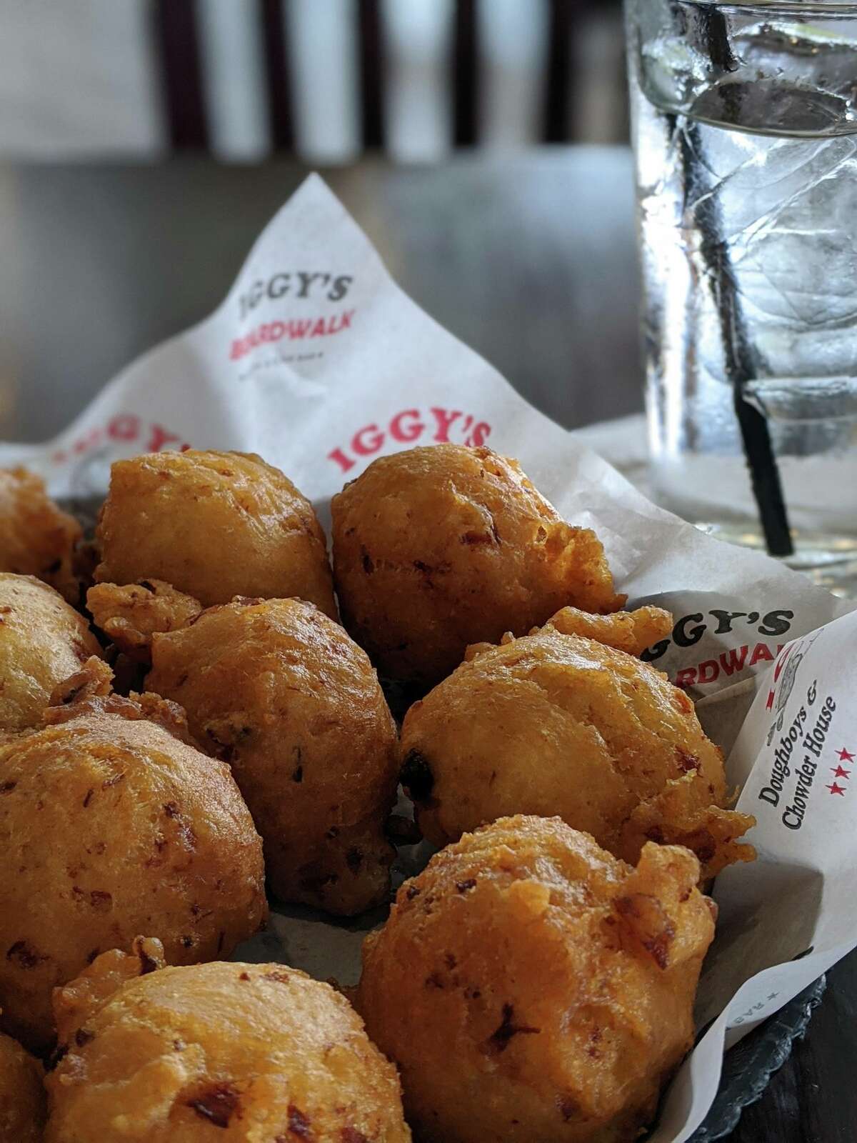 Rhode Island’s true state appetizer is the clam cake, a fritter made with chunks of fresh clam.