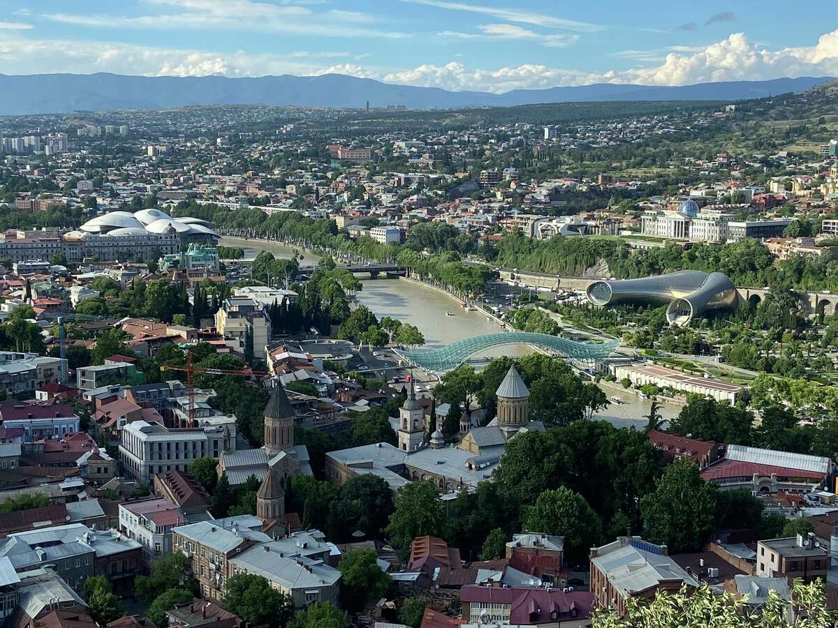 A view of downtown Tbilisi, the capital of Georgia.