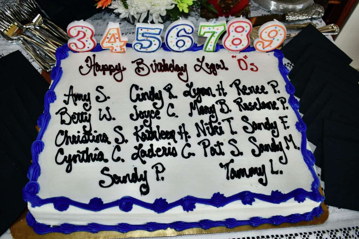Every 10 years, Conroe businesswoman Lynn Howard hosts her "Legal Zeroes" birthday party. On July 8, she celebrated her "Zero" birthday of 80 with 16 other friends who were also turning a "Zero" number. Pictured is the cake with the names of all the ladies celebrating a “Zero” birthday.