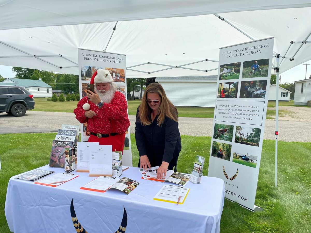 People were out and about looking for jobs at the Michigan Works! hiring party in Reed City on Friday, featuring an appearance by Santa Claus.