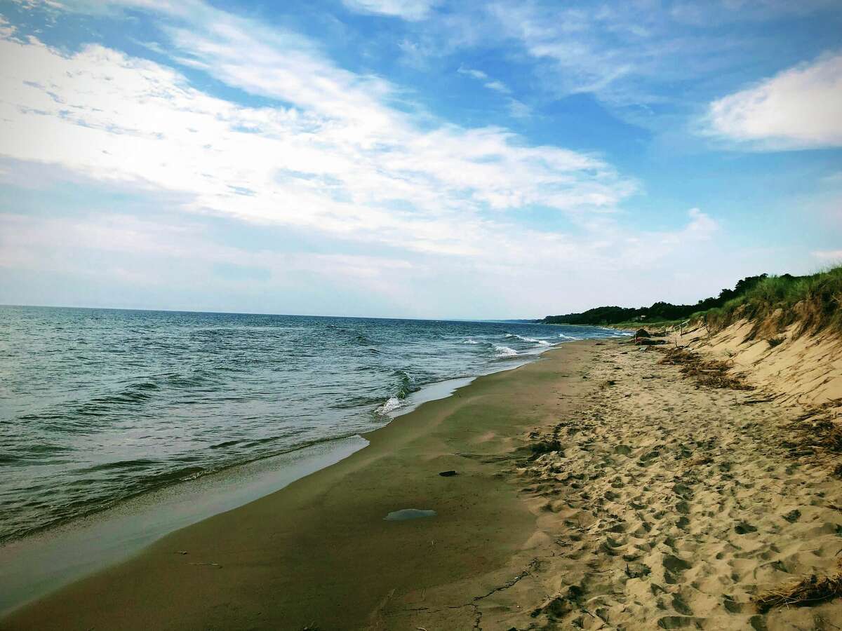 Declining water levels on Lake Michigan in 2022 means more beachfront area for residents and tourists than in recent years. 