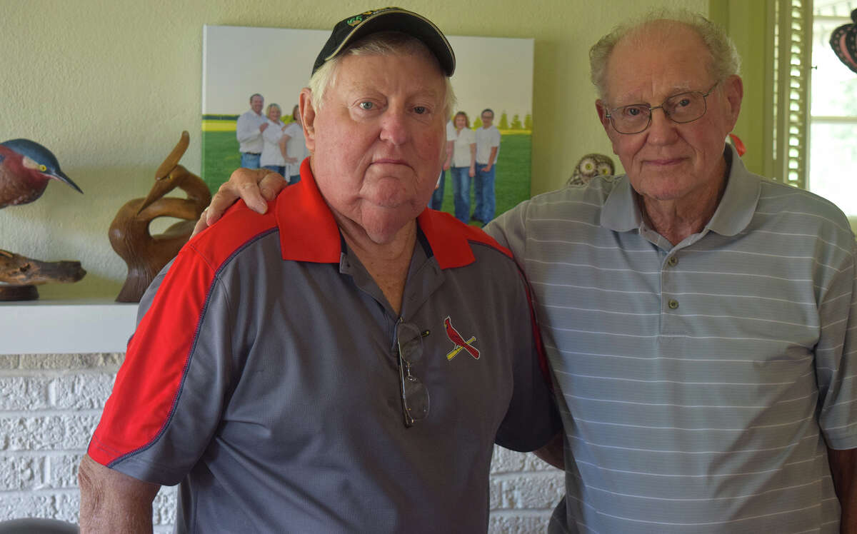 Brothers Jim (left) and Marvin Ford will travel to Washington, D.C., on Tuesday as part of the Land of Lincoln Honor Flight. Honor flights resumed in June after being suspended since October 2019 because of the pandemic.