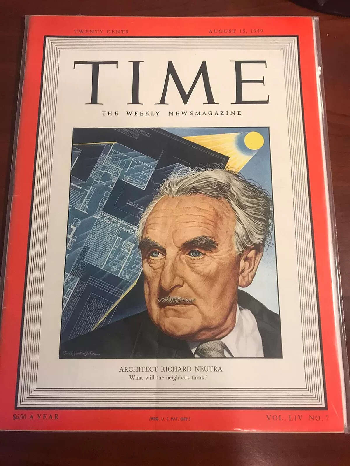Architect Richard Neutra on the Aug. 15, 1949, cover of Time Magazine