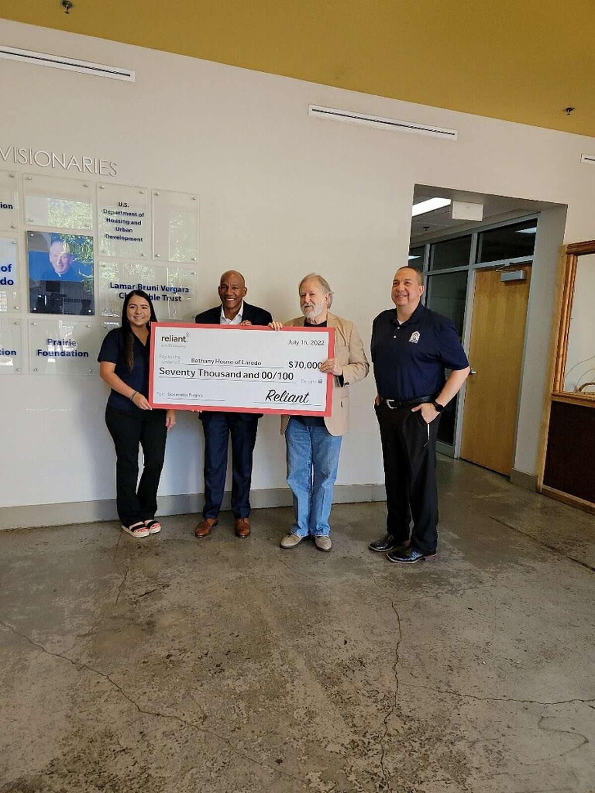Bethany House of Laredo receives 70K donation for generator