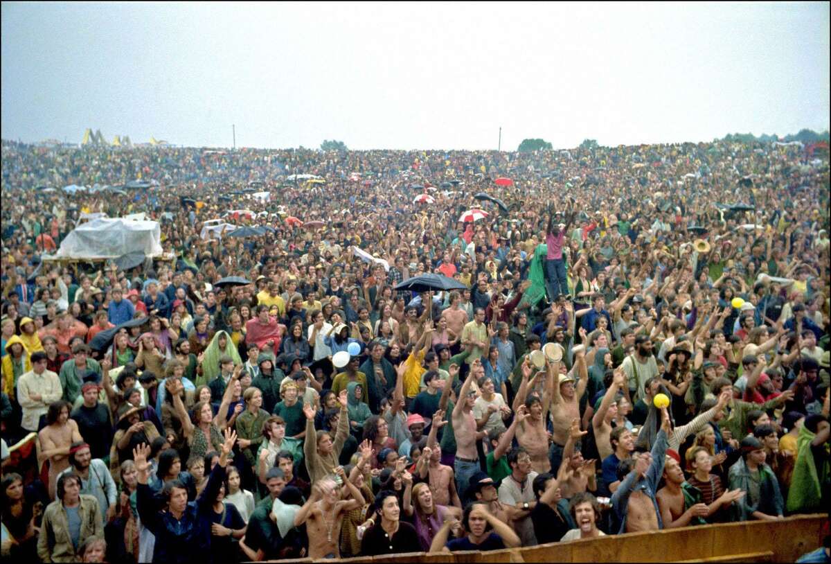The crowd at the original Woodstock festival in Bethel, N.Y., in August 1969.