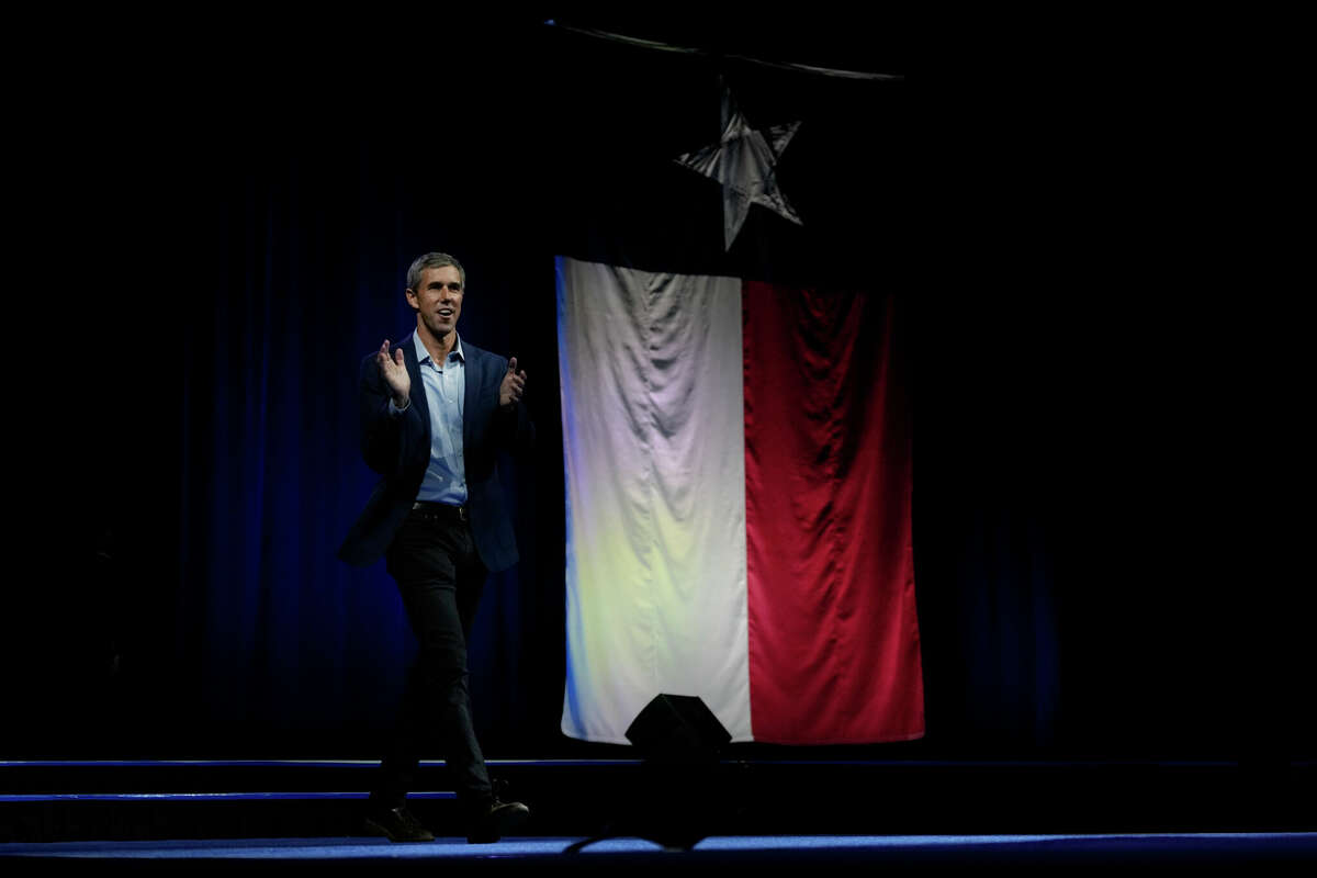 Texas governor candidate Beto O'Rourke arrives to the 2022 Texas Democratic Convention general session event to speak to the audience, Friday, July 15, 2022, in Dallas.