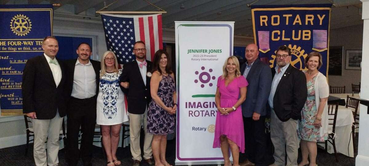 The Rotary Club of Devon recently installed its Officers and Board of Directors for the coming year (2022-2023), starting July 1. Members include, left to right, Donald Anderson III, vice president; Joseph Rousseau, president-elect; Tracy Lee Edwards, immediate past president; Jason Jenkins, president; Paula Demirjian, secretary; Erika Shea, director; Tony Andriolas, sergeant-at-arms; Vincent Lambiase, treasurer and Sue Lambiase, director. Missing are Scott Moulton and Brian Parke, directors and Angela Gallagher and Mark Krom, assistant sergeants-at-arms.