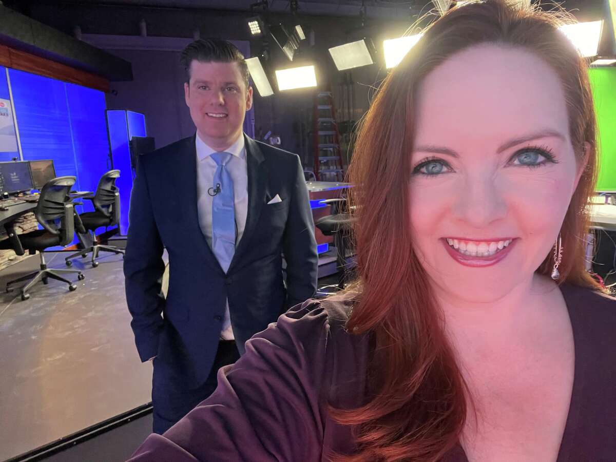 Jacquie Slater (pictured with meterologist Craig Gold) has returned to TV news, anchoring weekend mornings at CBS6 Albany. 