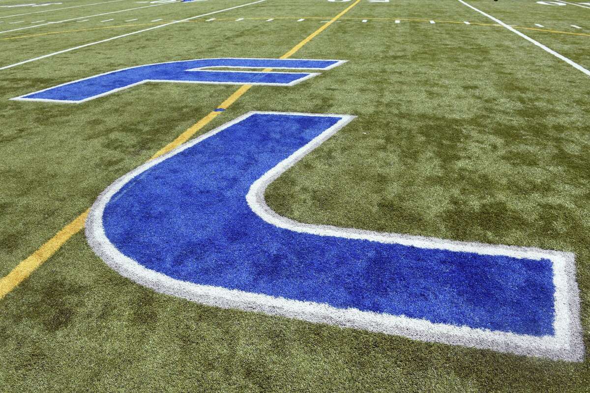 The multi-purpose athletic field at Ludlowe High School, in Fairfield, Conn. July 15, 2022.