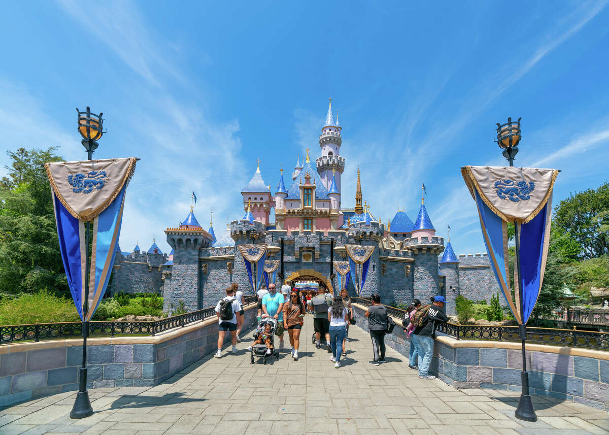 General views of Sleeping Beauty Castle at Disneyland on May 27, 2022 in Anaheim, California. 