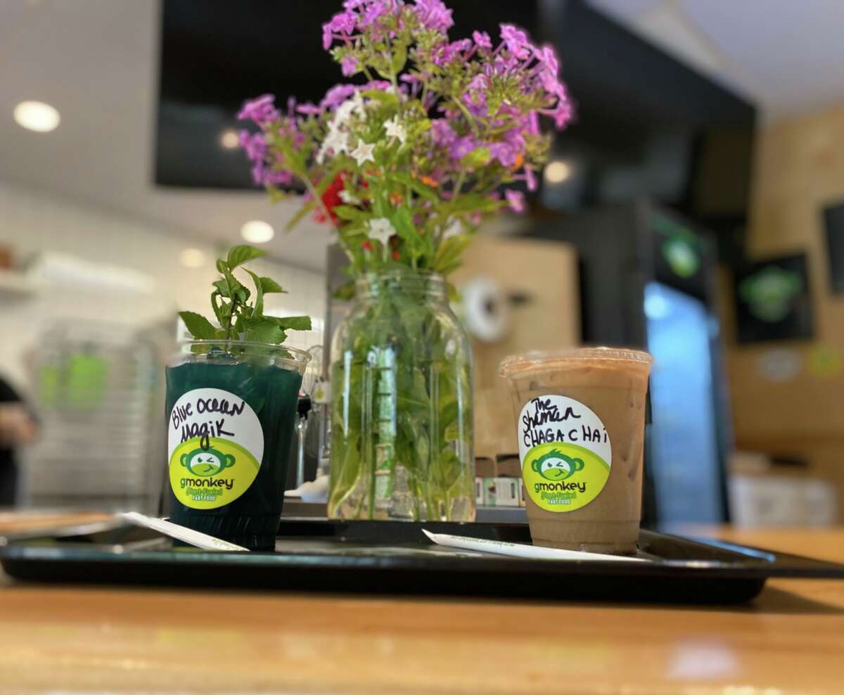 Herb elixirs and tonics at G-Monkey Plant-Fueled Fast Food in West Hartford are crafted by co-owner Ami Beach.