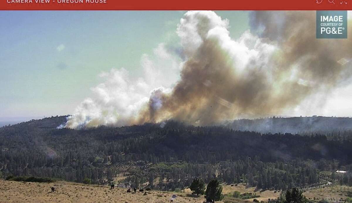 A fire in Yuba County was growing rapidly Monday afternoon.