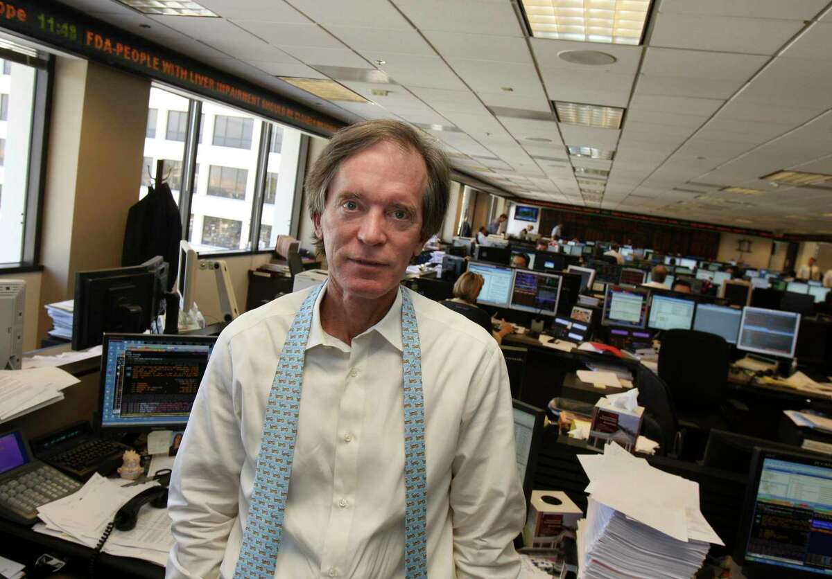 Bill Gross — shown in September 2008 in Newport Beach, Calif., on the trading floor at Pacific Investment Management Co., the firm he co-founded in 1971 — is the subject of a new book. “The Bond King: How One Man Made a Market, Built an Empire, and Lost It All” by Mary Childs may become the definitive biography of Gross’ life and career.