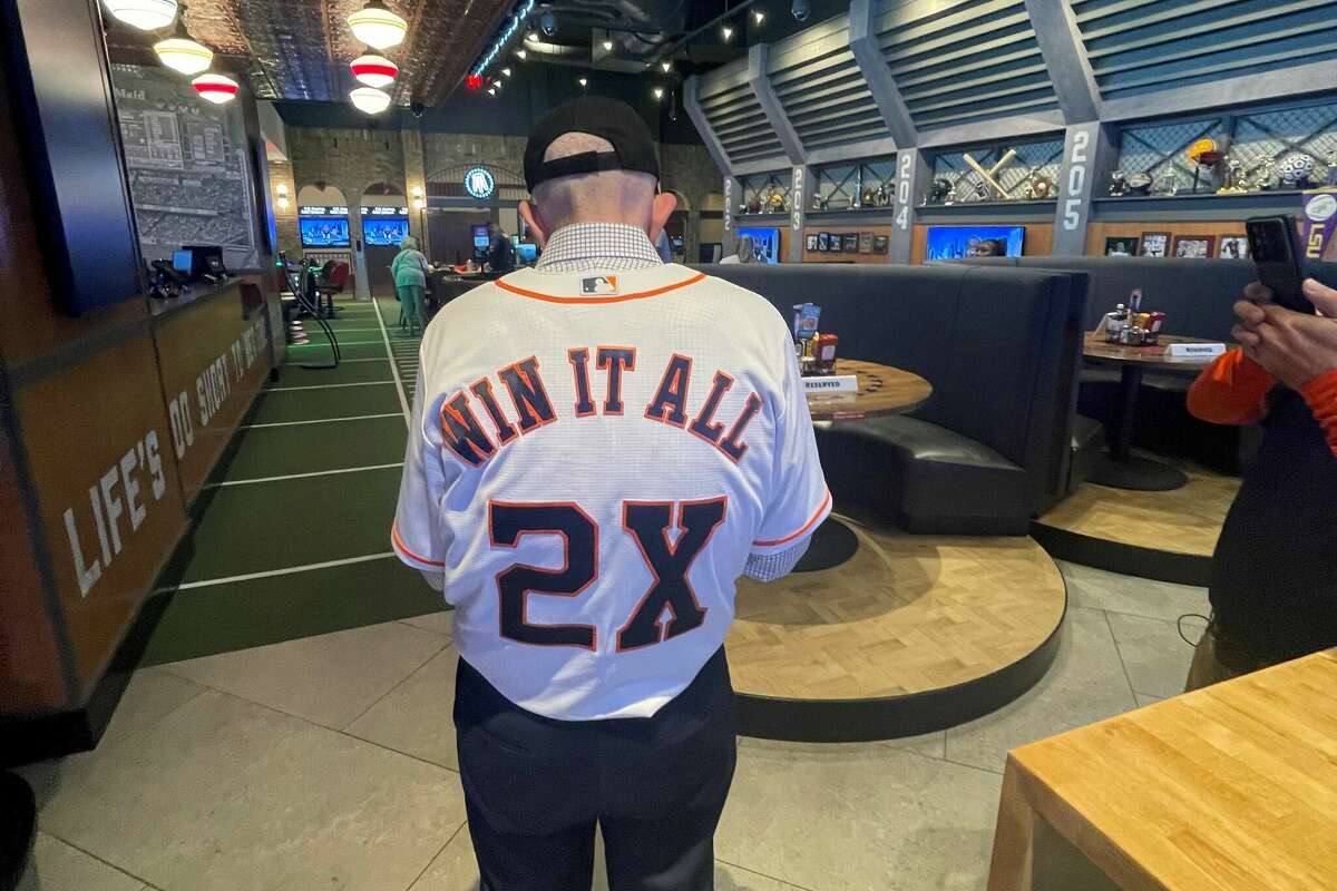 Jim "Mattress Mack" McIngvale makes a $2 million bet on the Astros to win the 2022 World Series at the Barstool Sportsbook at L'Auberge Casino in Lake Charles, La., on Monday, July 18, 2022.
