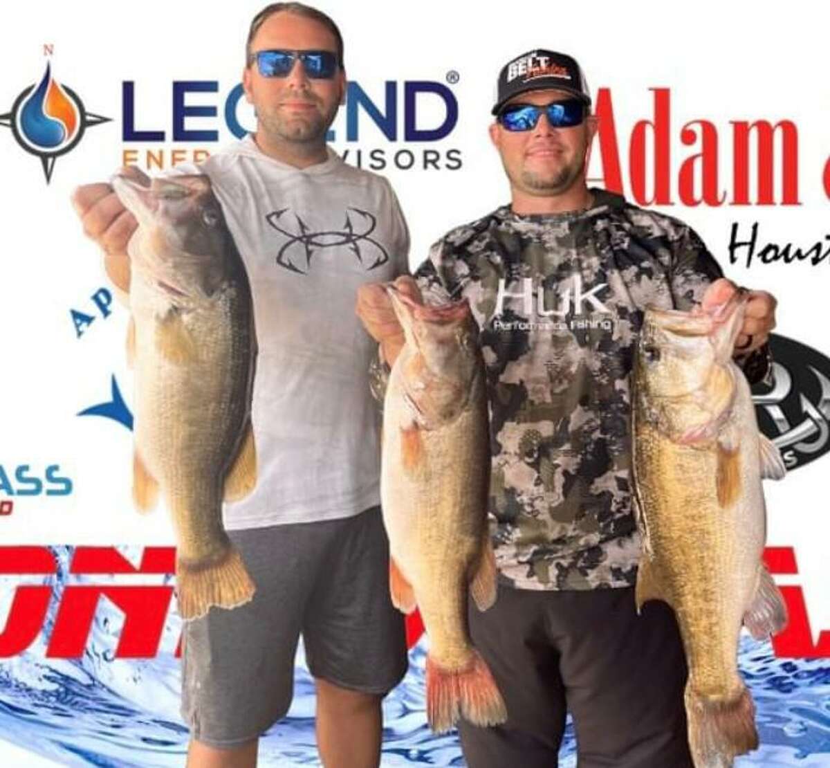 Jason Branham and Bryce Wegman came in first place in the CONROEBASS Summer Series tournament with a stringer weight of 16.55 pounds.