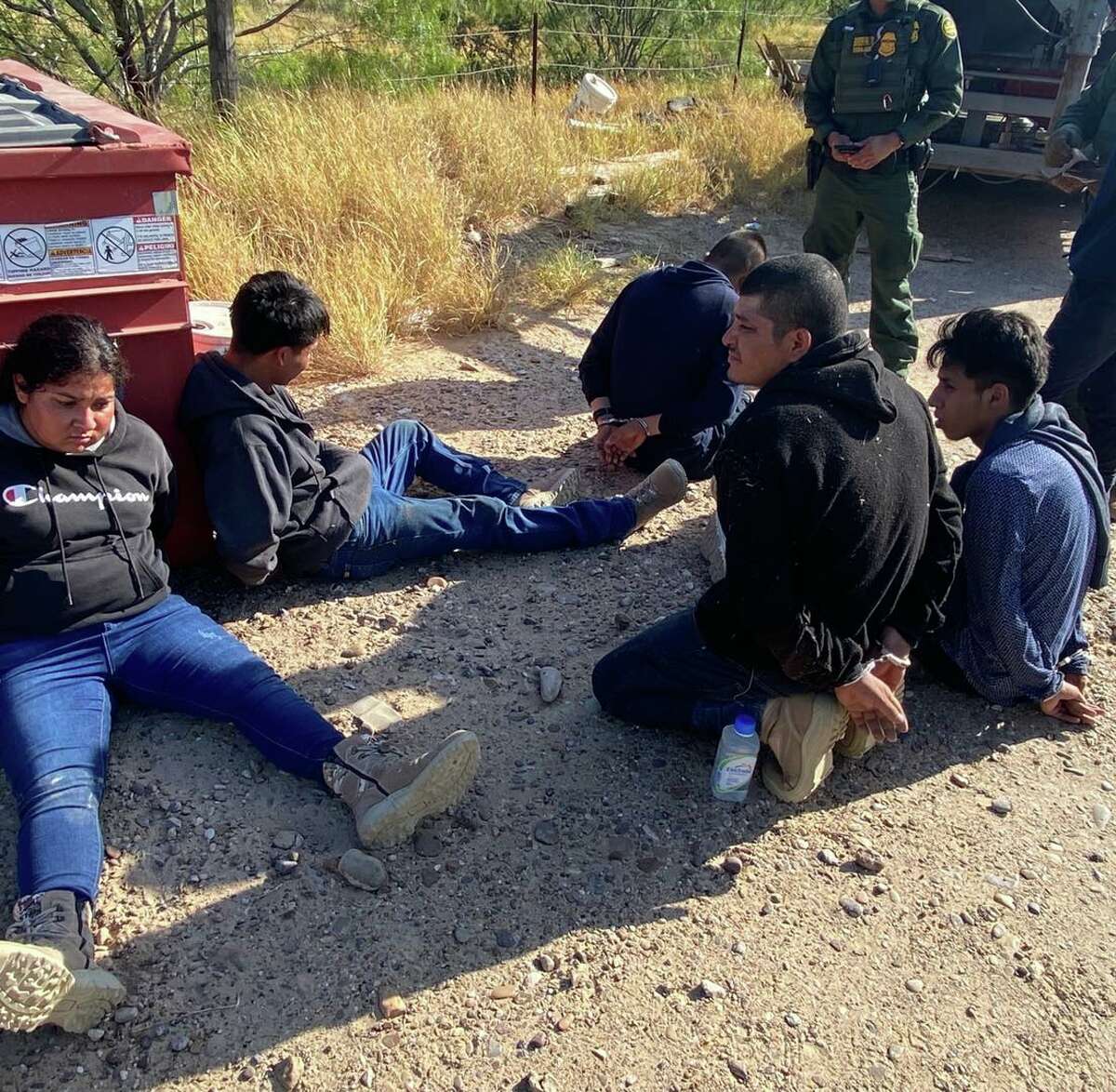 The Zapata County Sheriff's Office said they apprehended this group of migrants following a vehicle pursuit on July 19.