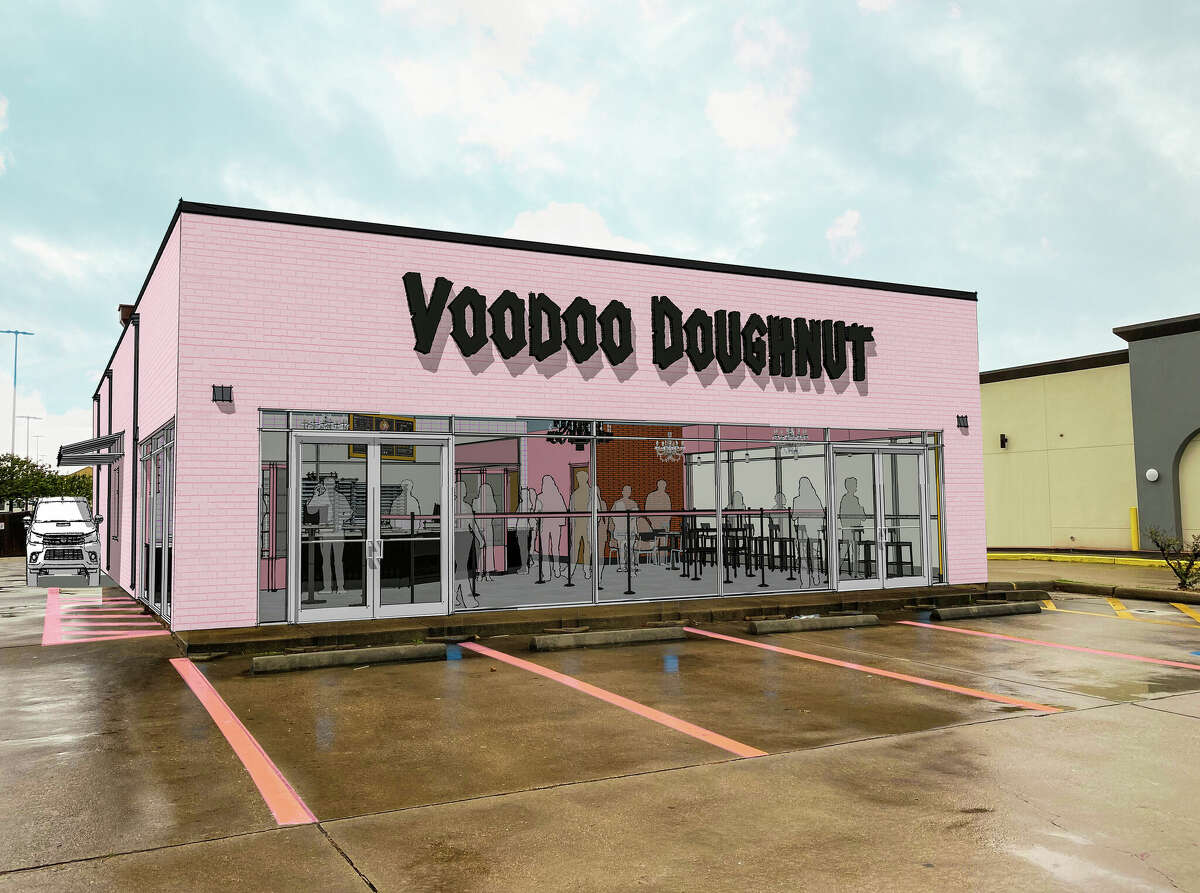 Voodoo Doughnut shared a renedering of its upcoming location at 1301 N. Fry Road in Katy.