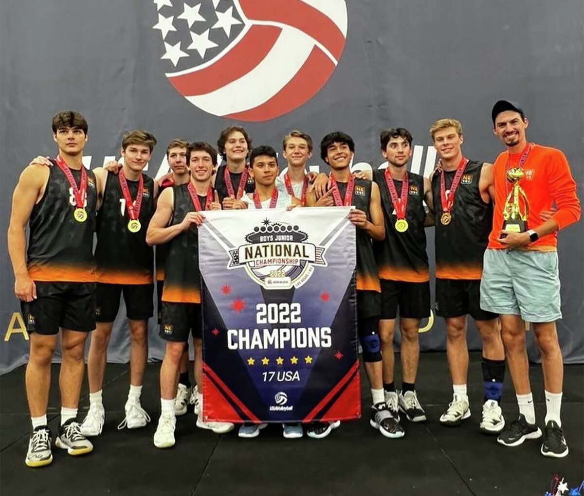 The Northeast Volleyball Club 17-1 team won the 17 USA Division at the USA Voleyball Boys Junior National Championships in Las Vegas on July 7.