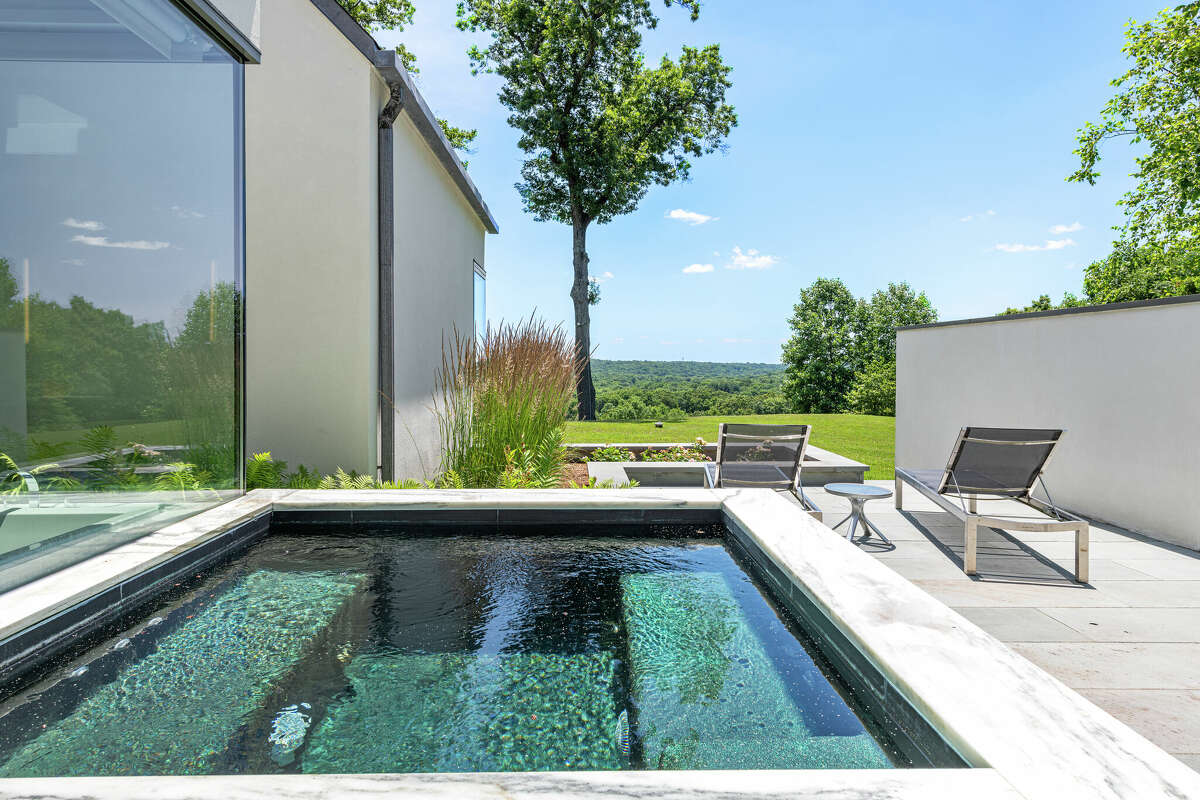 The pool at the home on 10 Dragonwood Lane in Weston, Conn.