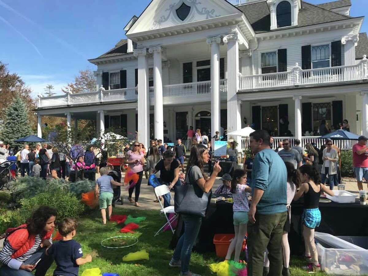 A family day event is shown at The Lounsbury House in Ridgefield