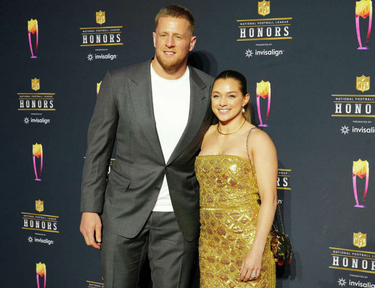 JJ Watt with Baby Son at Houston Texans Ring of Honor Induction