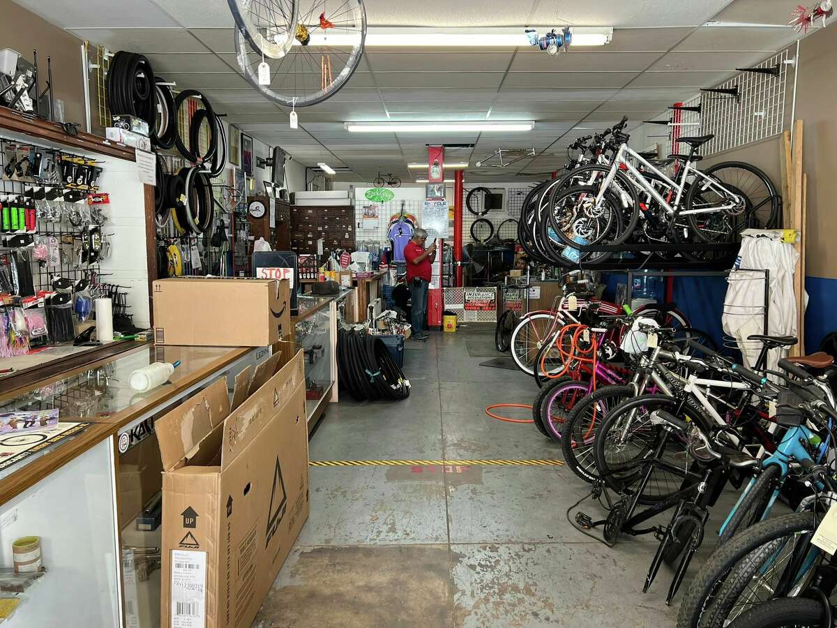 The interior of San Antonio's oldest bike shop. 