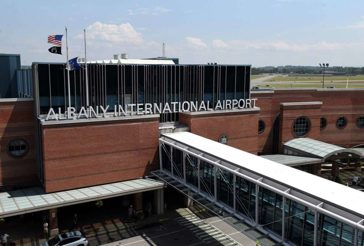 The terminal at Albany International Airport on Thursday, July 21, 2022, in Colonie, N.Y. A computer error resulted in airport passengers getting six figure parking tabs after a power outage caused a machine at the airport's new south parking garage to malfunction.