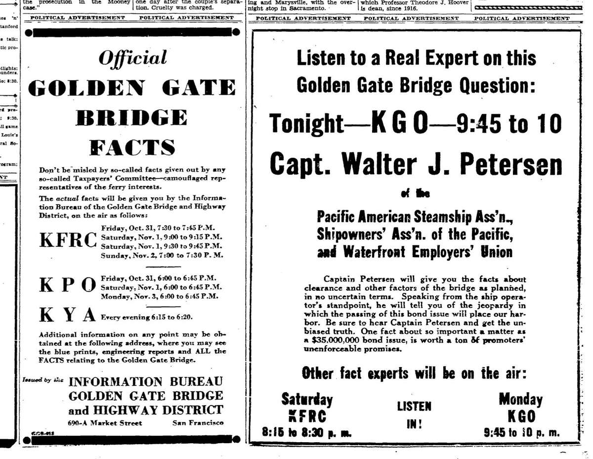 Golden Gate Bridge NIMBYs? These 1930s citizens protested S.F.'s