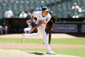 Frequent call-up Zach Logue performs well, but A’s fall to Detroit in Game 1