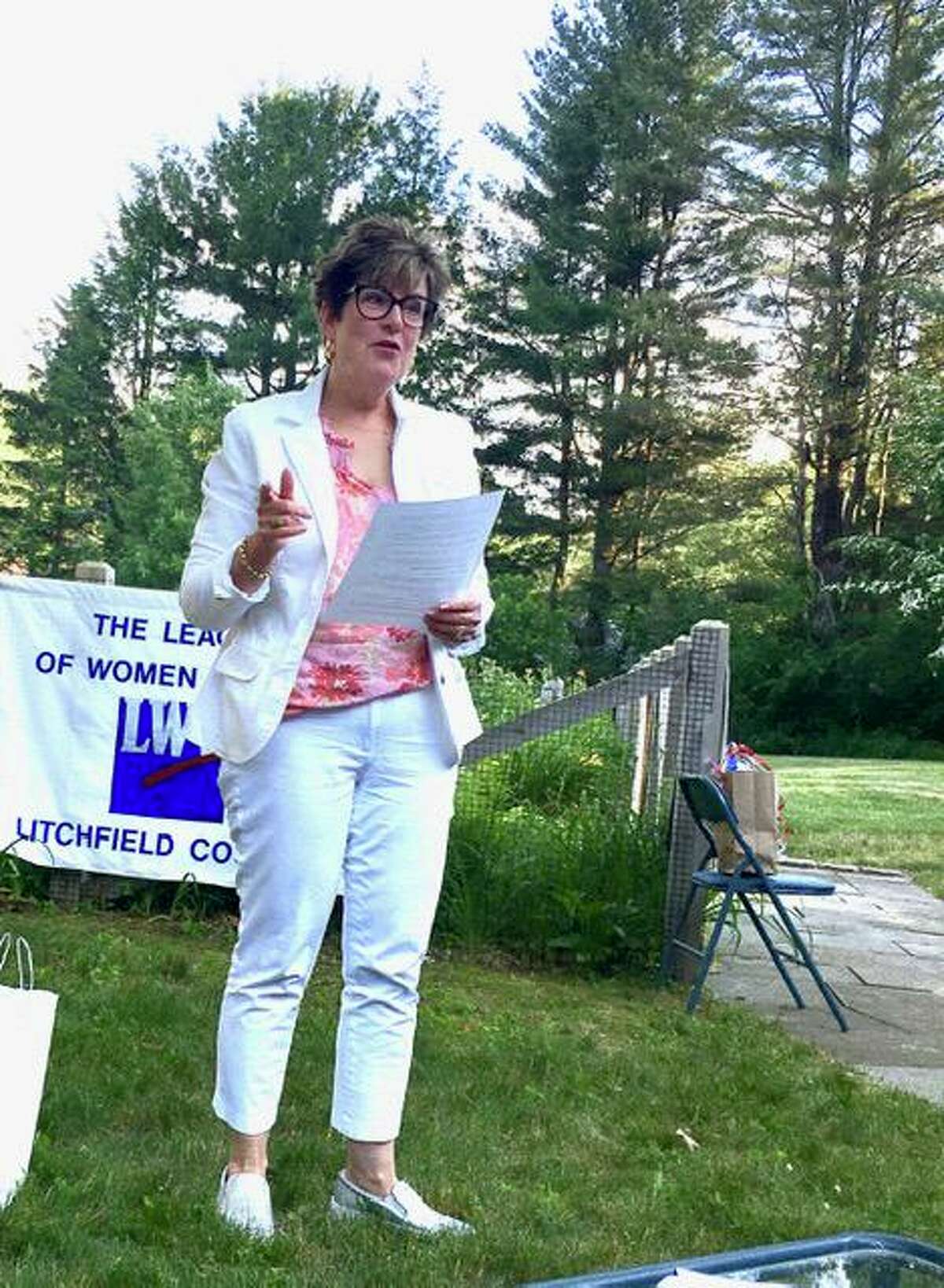 The League of Women Voters of Litchfield County recently announces the newly elected Board of Directors for 2022-23. Pictured is newly elected president, Marianne Seeber.