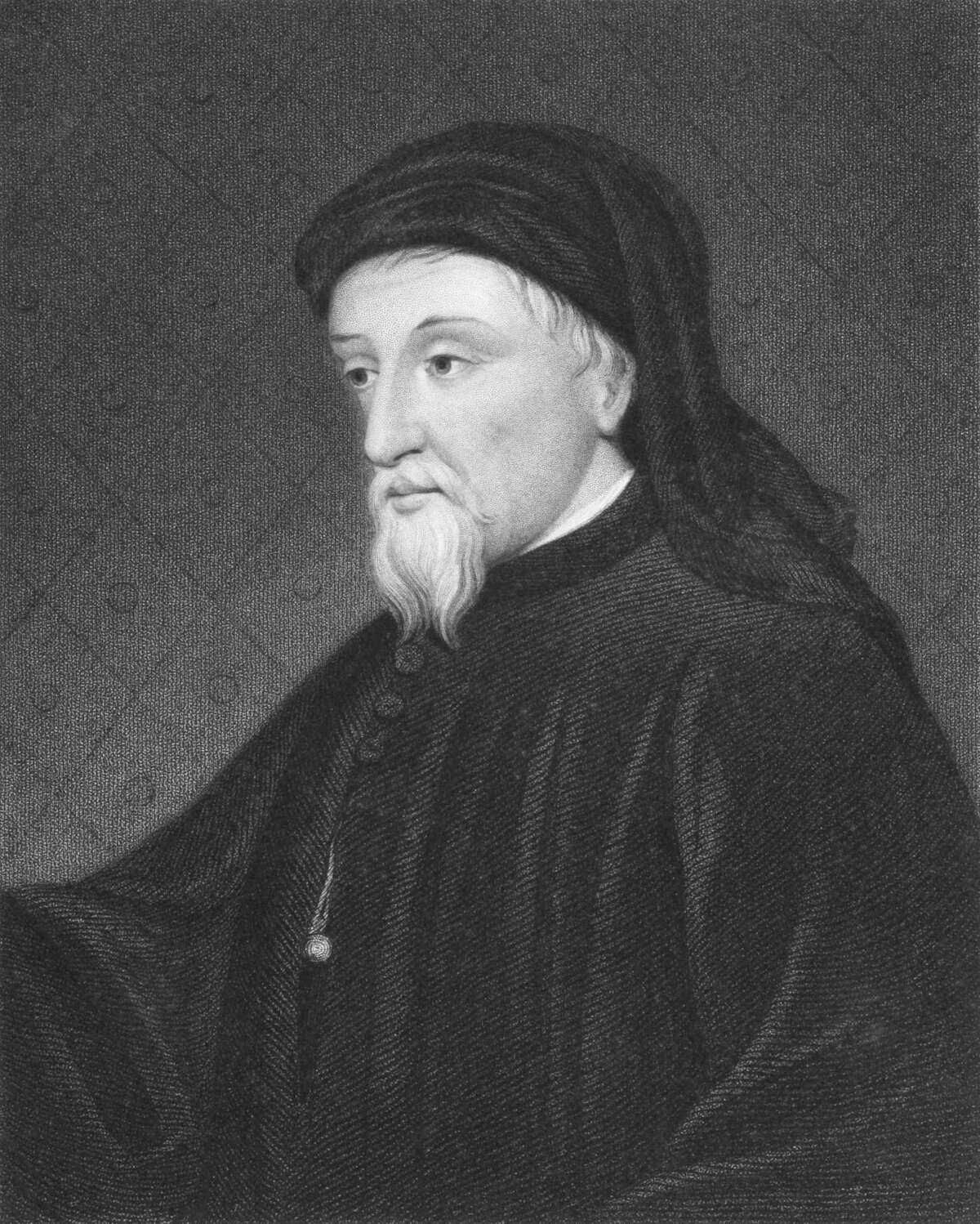 Portrait of author and poet Geoffrey Chaucer