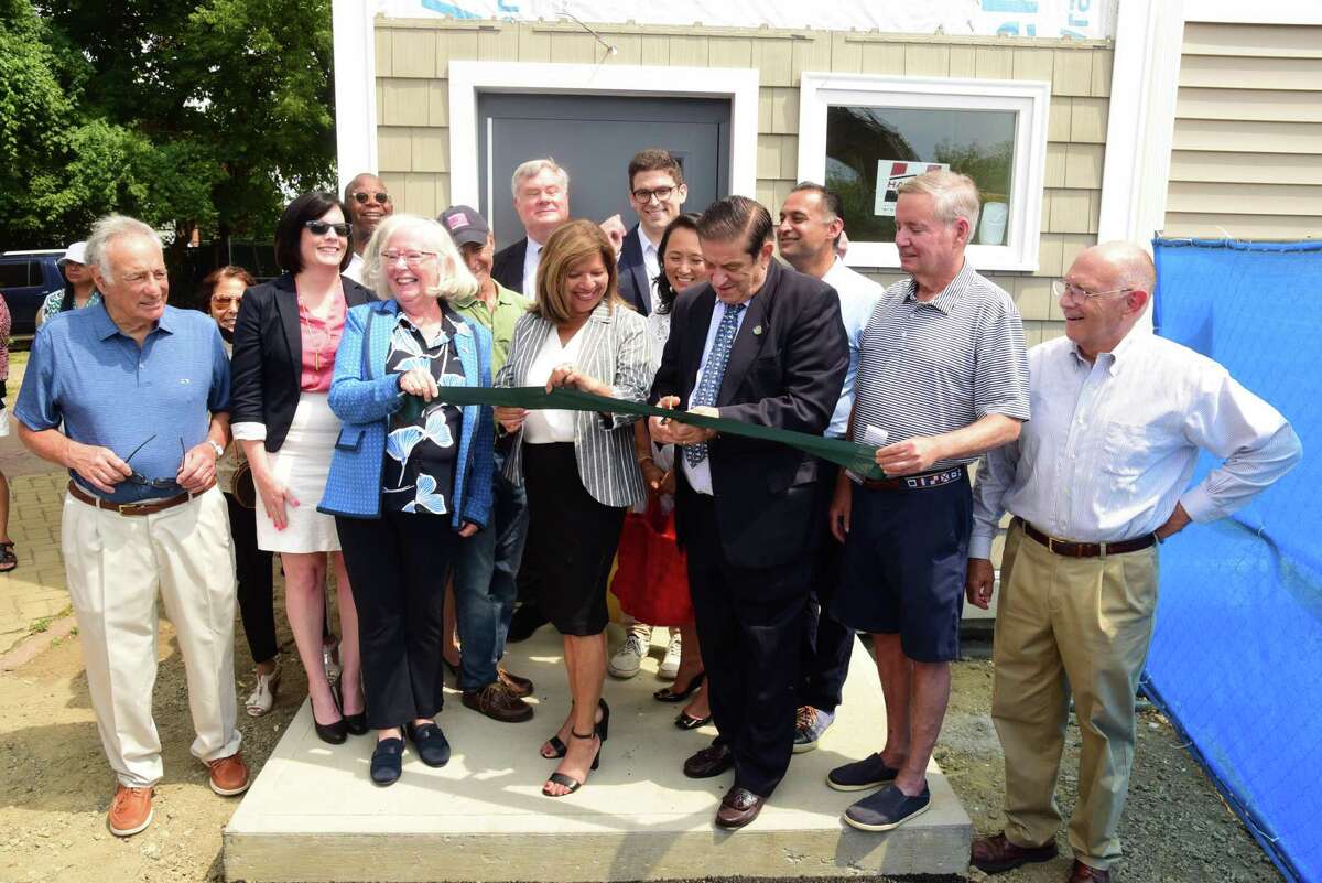 Armstrong Court’s latest improvements, where apartments were remodeled to better provide for families with new kitchens and new bathrooms, were shown off with a ribbon cutting. The next phase of the project is slated to begin this summer.