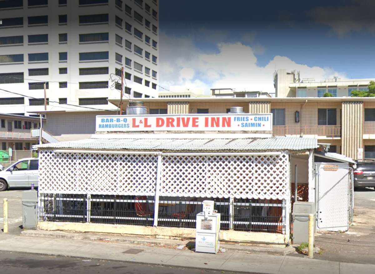 Where it all started, the first location of L&L Drive-Inn still stands on Liliha Street in Kalihi neighborhood of Honolulu on the island of Oahu.
