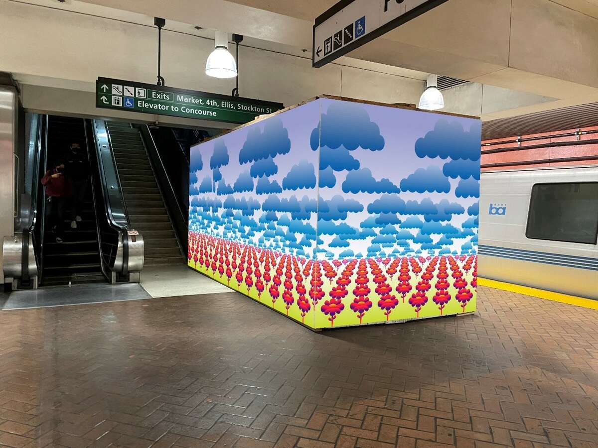 A rendering of one of the many designs that BART riders can expect to find in downtown stations. 
