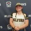 Ariella DiOrio helped spark the Milford Little League softball team with a two-run triple in the first inning in a win over Rhode Island on Saturday in the New England Regional.
