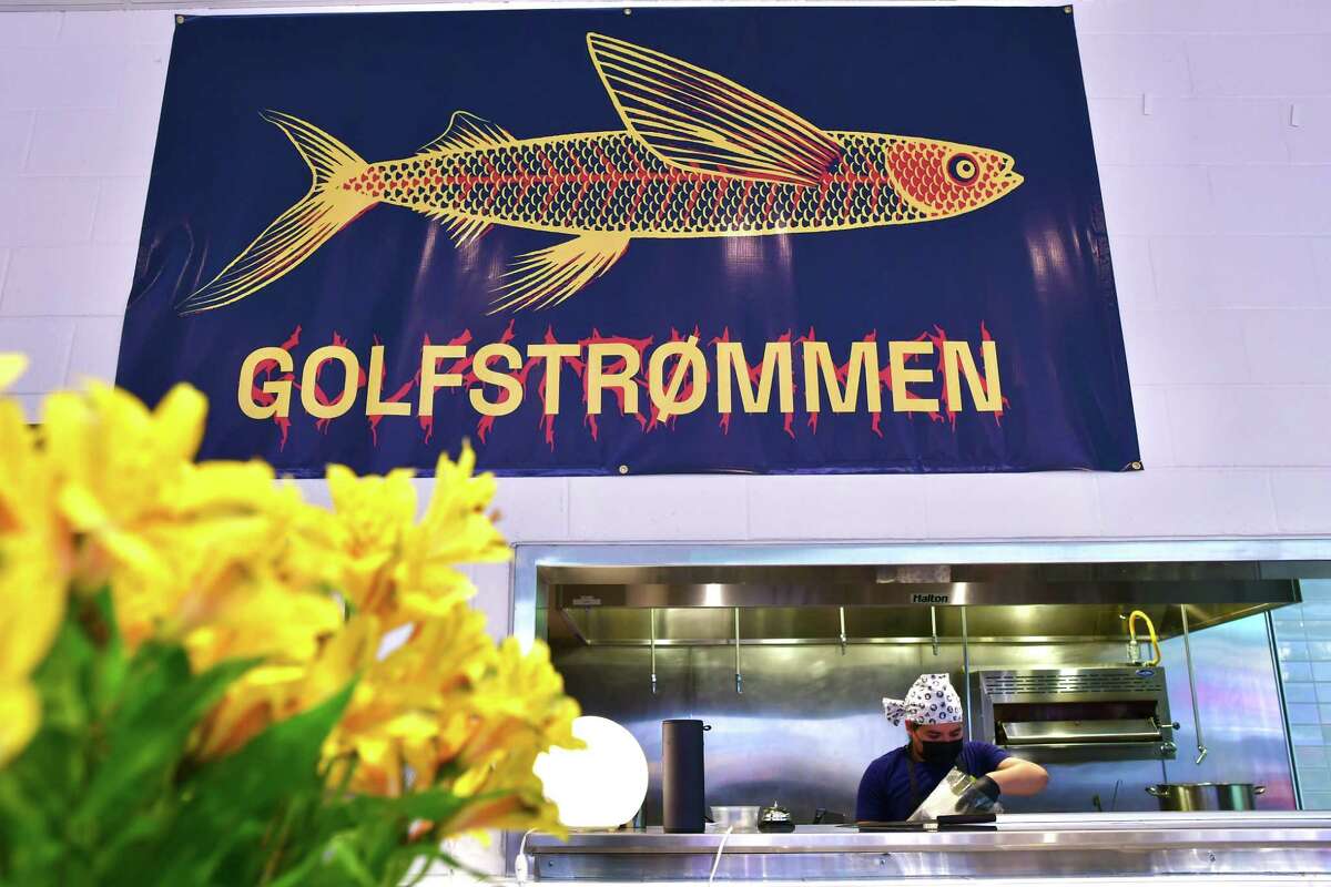 Golfstrommen is a sustainable seafood restaurant from Norwegian Chef Christopher Haatuft and James Beard Award-winning Chef Paul Qui at Post Market food hall in Post Houston.