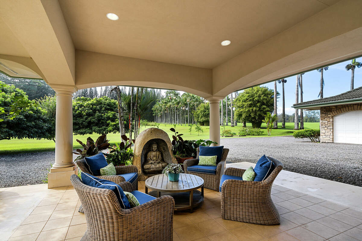 The Big Island property includes a myriad of decks and patios.