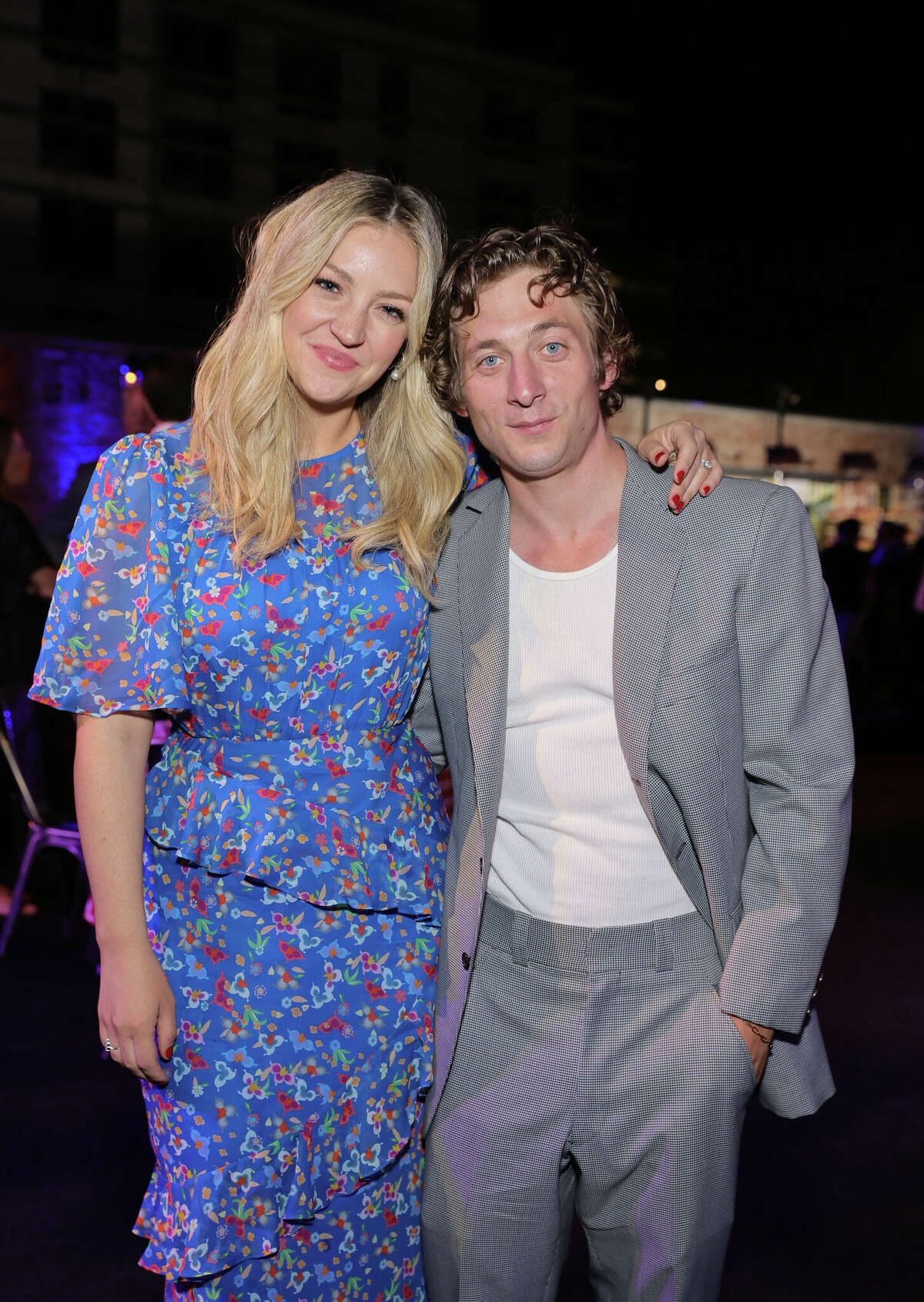LOS ANGELES, CALIFORNIA - JUNE 20: Abby Elliott (L) and Jeremy Allen White (R) attend FX's "The Bear" Los Angeles premiere after party at Goya Studios on June 20, 2022 in Los Angeles, California. (Photo by Amy Sussman/Getty Images)