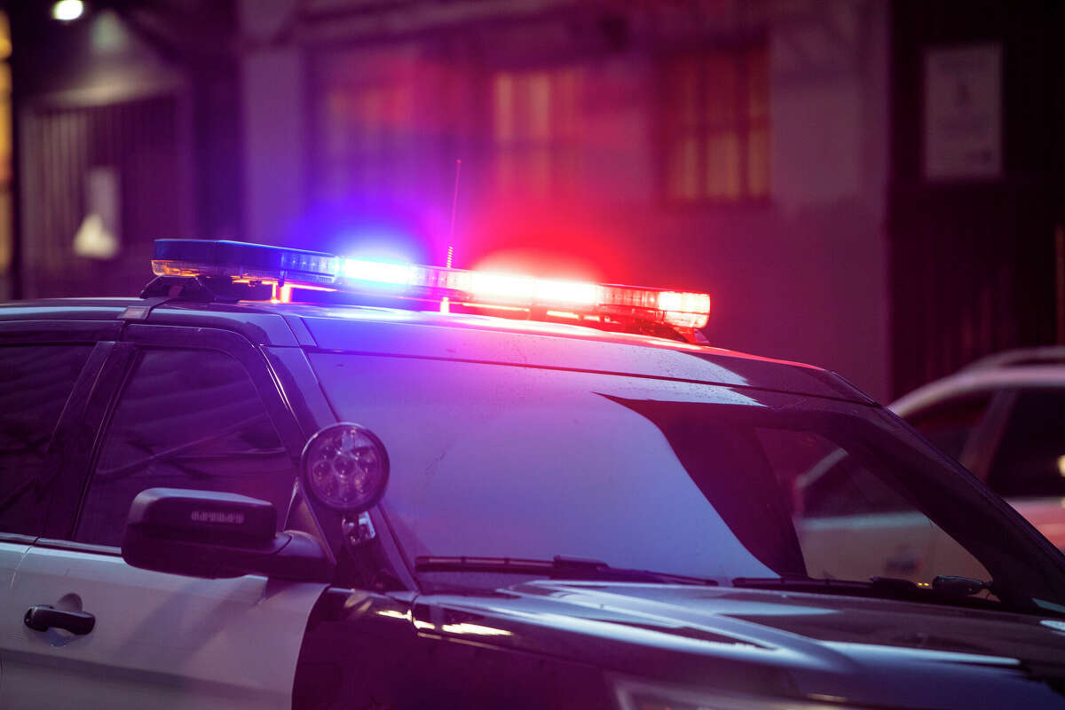 A stock photo of a police siren light on the street in San Francisco.