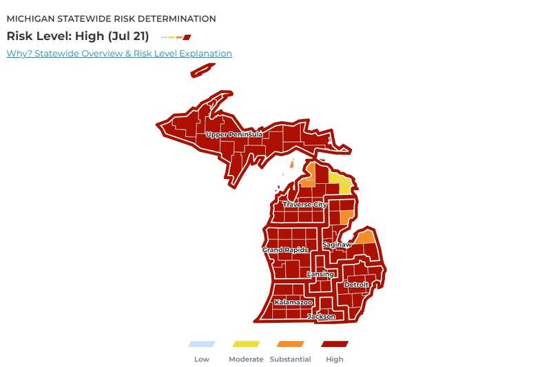 Michigan Safe Start Map Why Is Manistee County Considered Moderate Risk For Covid