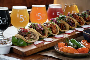 A selection of tacos at 5 Tacos & Beers at 1175 Solano Ave in Albany. A new location of the restaurant is opening in Berkeley.