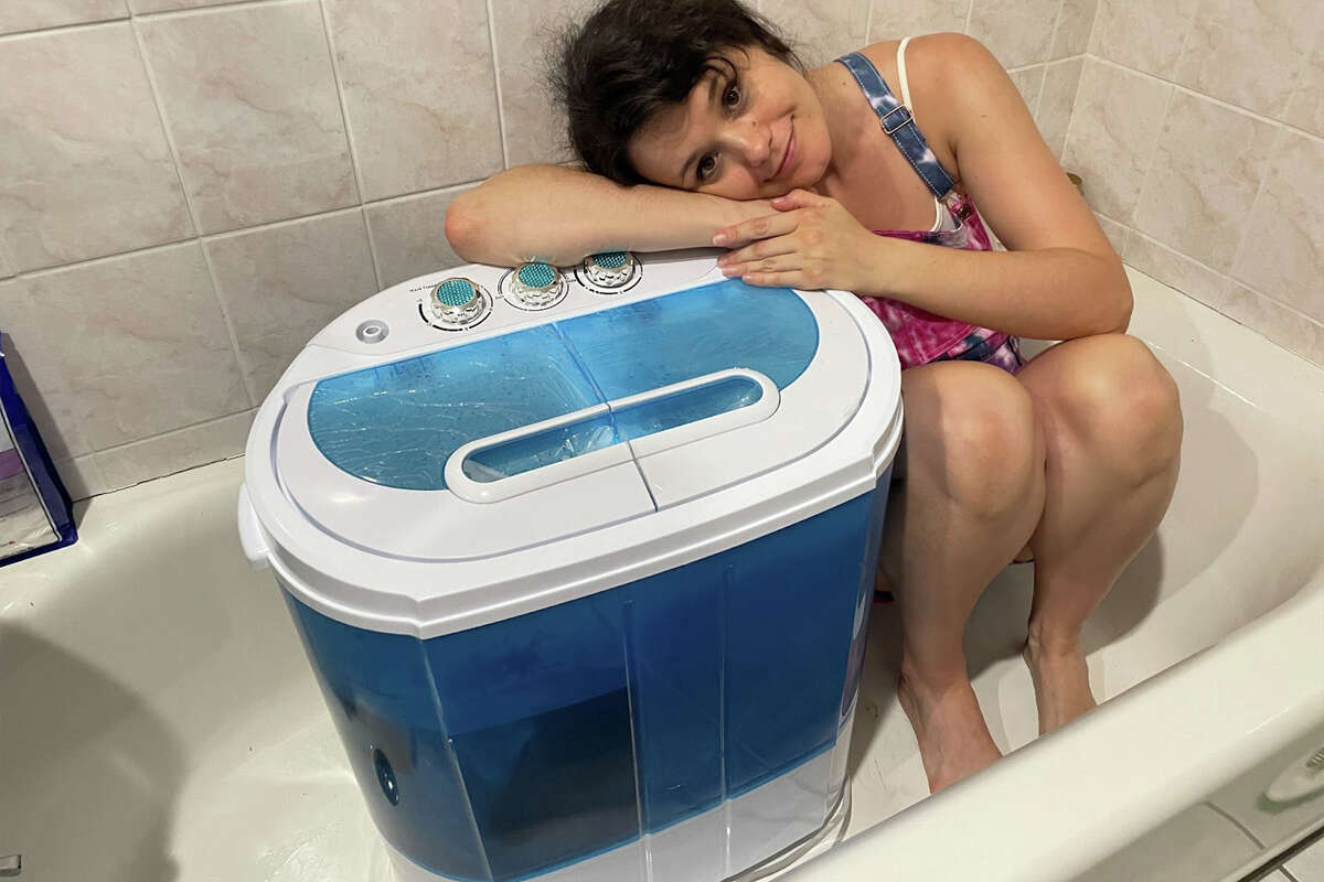 This ZenStyle Compact Washer beats the heck out of going to a laundry mat!