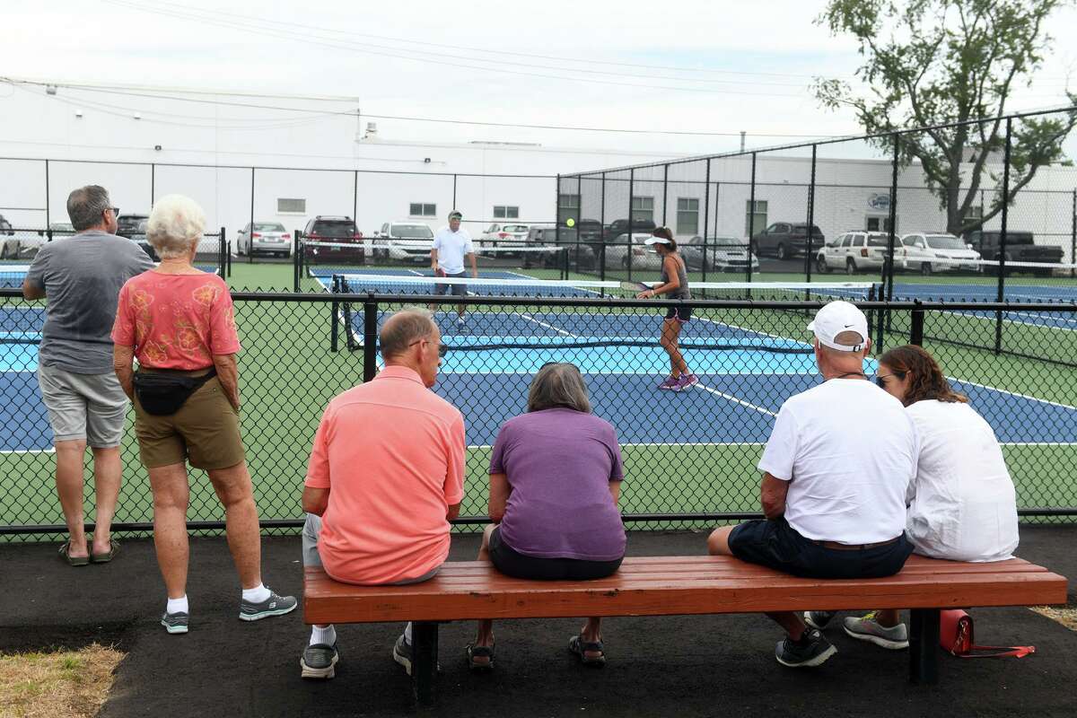 The new pickleball courts at Woodward Park, in Norwalk, Conn. July 26, 2022.