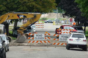 Photos: Sewer project leads to detours through Manistee neighborhood