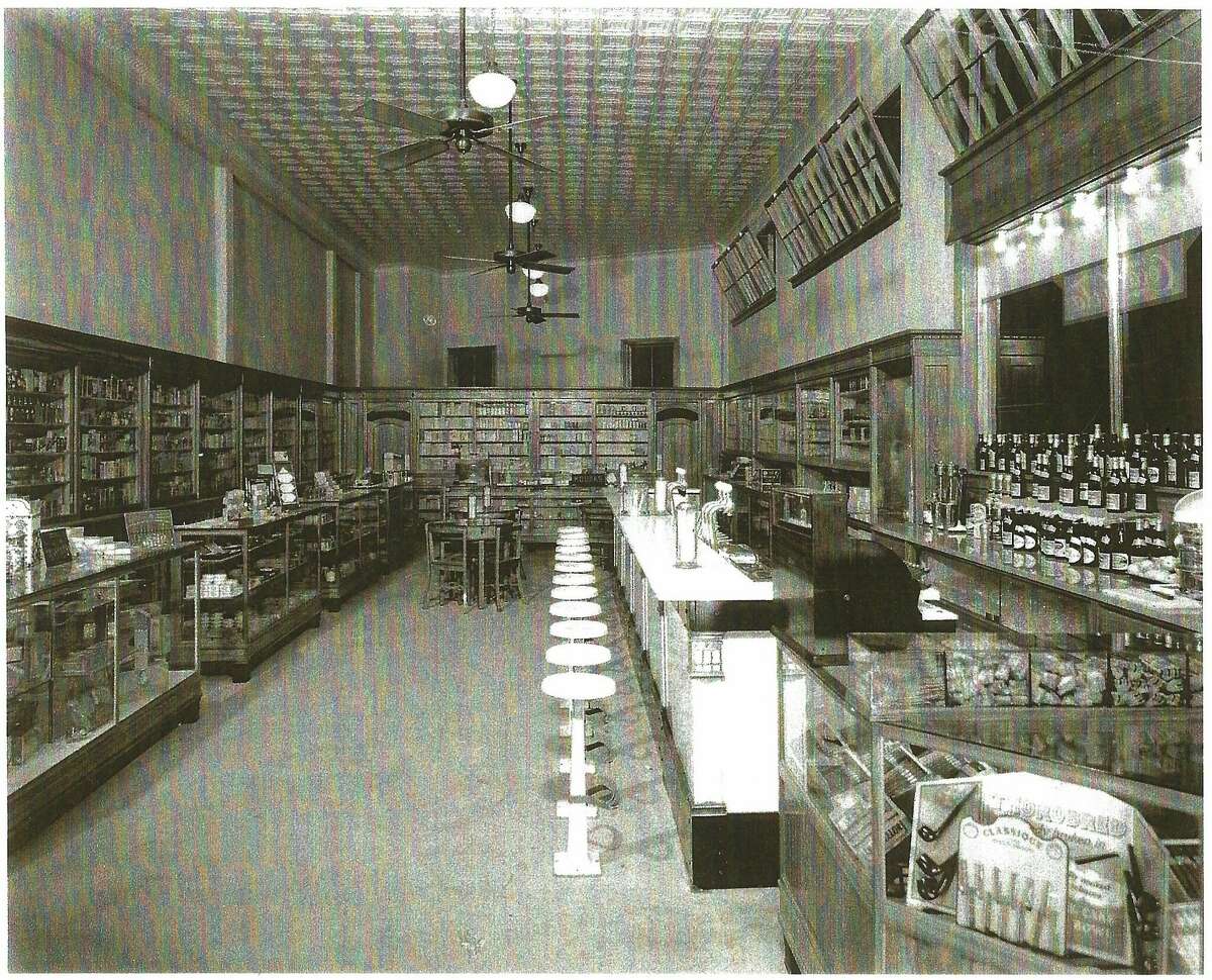 A shot of the 1930s soda fountain housed in the same building where Hugo's is located today.
