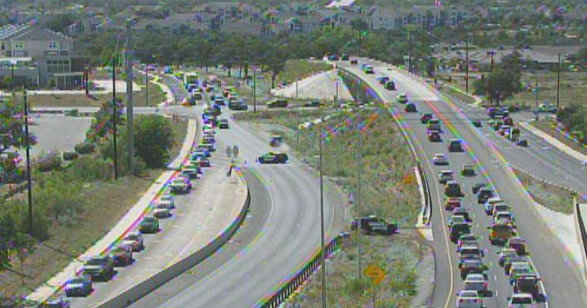 Traffic built up on Highway 151 following a multi-vehicle accident.