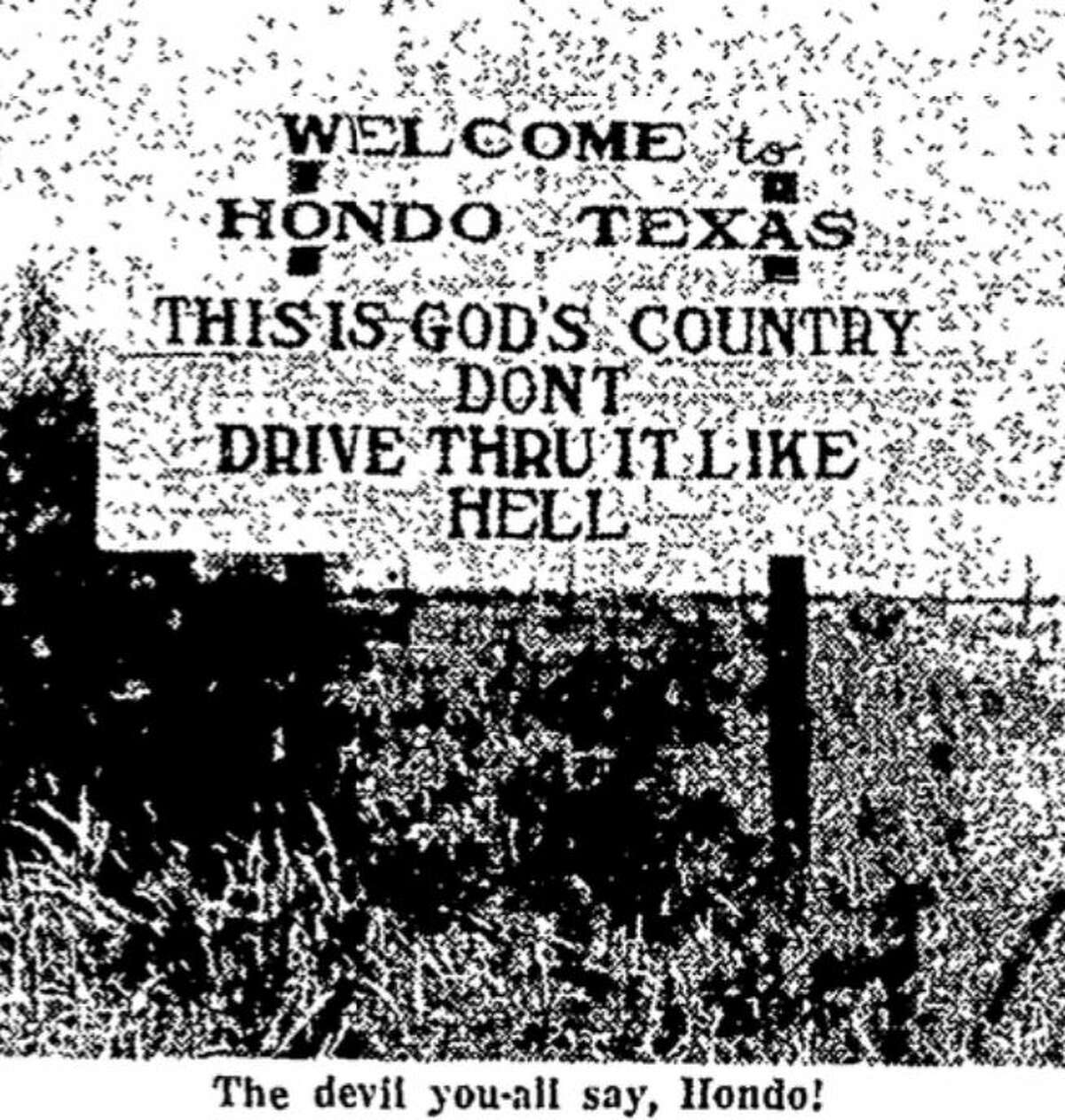 Some images of signs that accompanied Sig Byrd's original column in 1958. Images were originally provided by the Texas highway department.