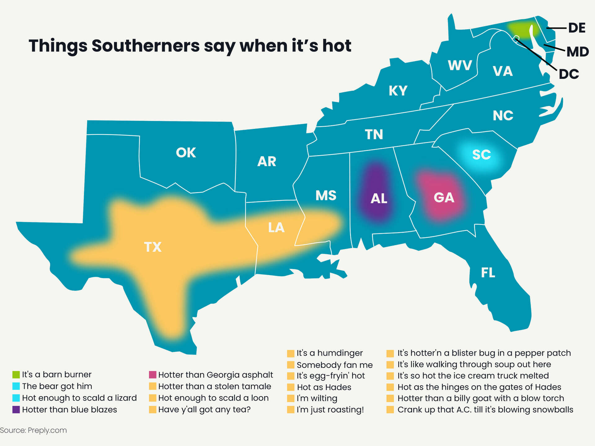 49 different ways that Texans, Southerners say it