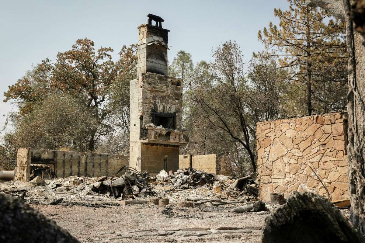 Little of Chuck Carter’s home remains after the Oak Fire swept through the family ranch.